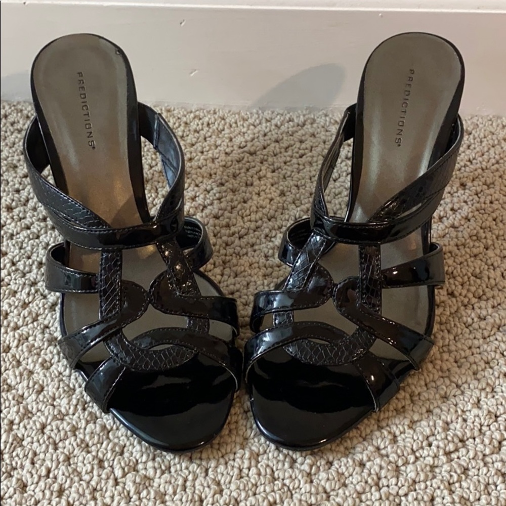 Black Slip-On Heels